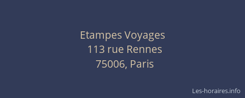 Etampes Voyages