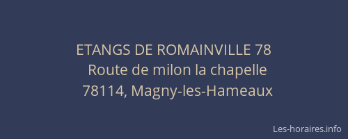 ETANGS DE ROMAINVILLE 78