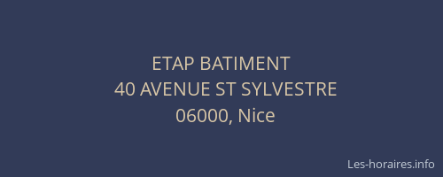 ETAP BATIMENT