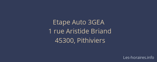 Etape Auto 3GEA