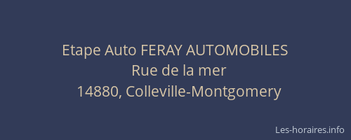 Etape Auto FERAY AUTOMOBILES