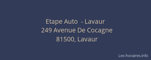 Etape Auto  - Lavaur