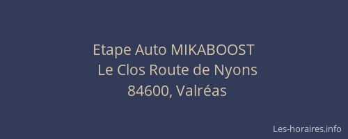 Etape Auto MIKABOOST