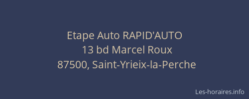 Etape Auto RAPID'AUTO