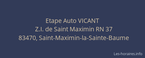 Etape Auto VICANT