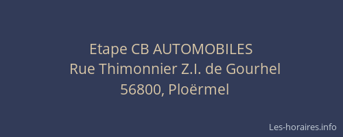 Etape CB AUTOMOBILES