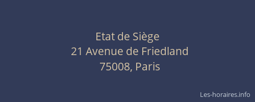 Etat de Siège