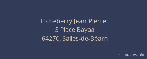 Etcheberry Jean-Pierre