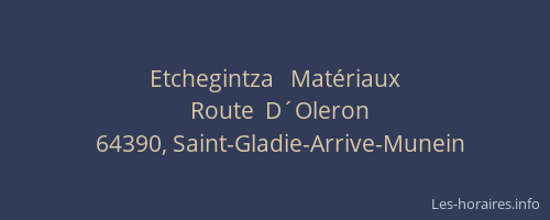 Etchegintza   Mat&eacute;riaux