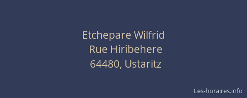 Etchepare Wilfrid