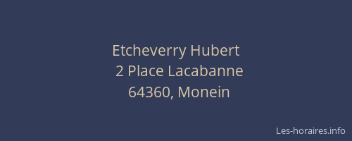 Etcheverry Hubert