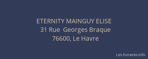 ETERNITY MAINGUY ELISE