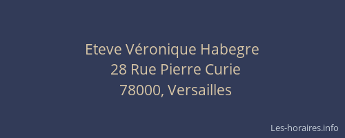 Eteve V&eacute;ronique Habegre