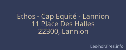 Ethos - Cap Equité - Lannion
