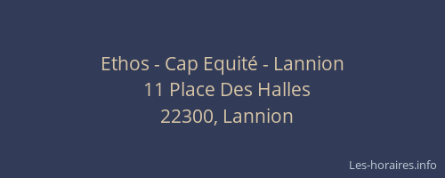 Ethos - Cap Equité - Lannion