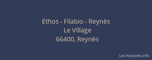 Ethos - Filabio - Reyn&egrave;s
