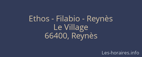 Ethos - Filabio - Reynès