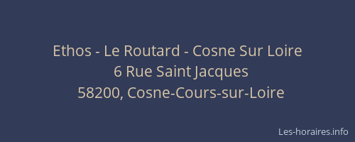 Ethos - Le Routard - Cosne Sur Loire
