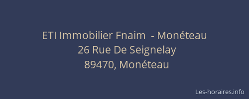 ETI Immobilier Fnaim  - Monéteau