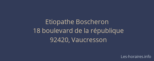Etiopathe Boscheron