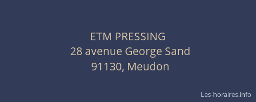 ETM PRESSING