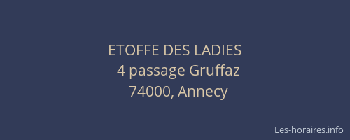 ETOFFE DES LADIES