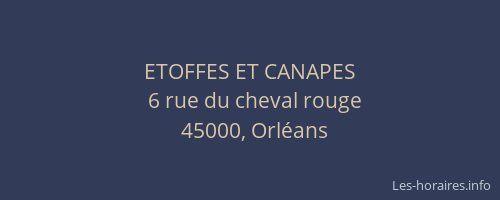 ETOFFES ET CANAPES