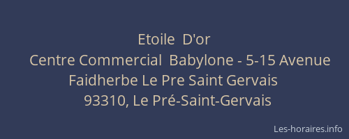 Etoile  D'or
