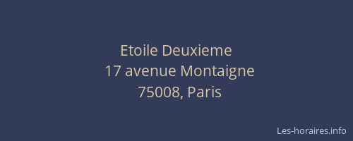 Etoile Deuxieme