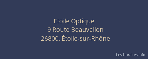 Etoile Optique
