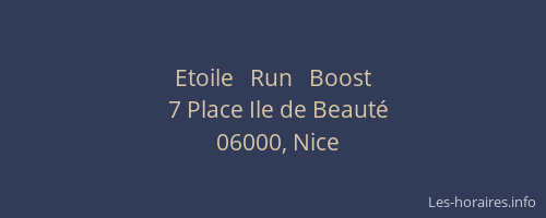Etoile   Run   Boost