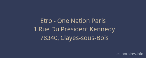 Etro - One Nation Paris