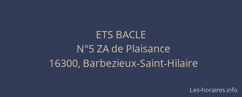 ETS BACLE