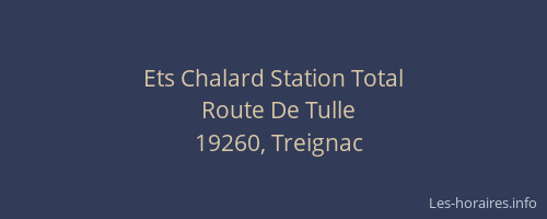 Ets Chalard Station Total
