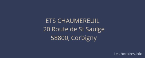 ETS CHAUMEREUIL