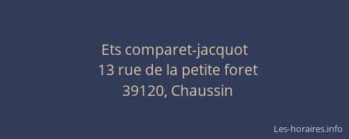 Ets comparet-jacquot