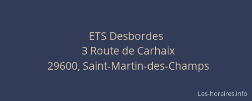 ETS Desbordes