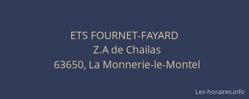 ETS FOURNET-FAYARD