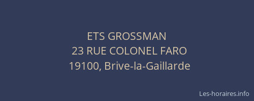 ETS GROSSMAN