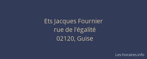 Ets Jacques Fournier