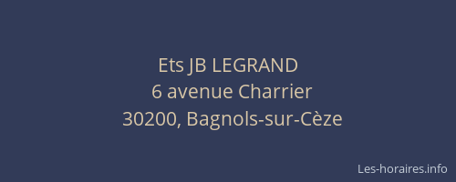 Ets JB LEGRAND