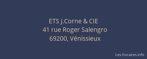ETS J.Corne & CIE