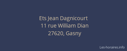 Ets Jean Dagnicourt