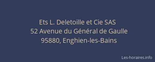 Ets L. Deletoille et Cie SAS