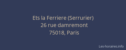 Ets la Ferriere (Serrurier)