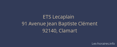 ETS Lecaplain