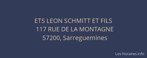 ETS LEON SCHMITT ET FILS