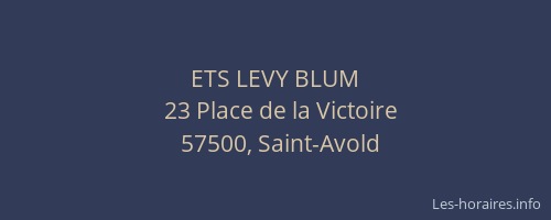 ETS LEVY BLUM