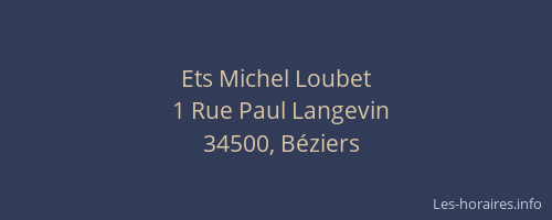 Ets Michel Loubet