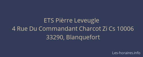 ETS Pi&egrave;rre Leveugle